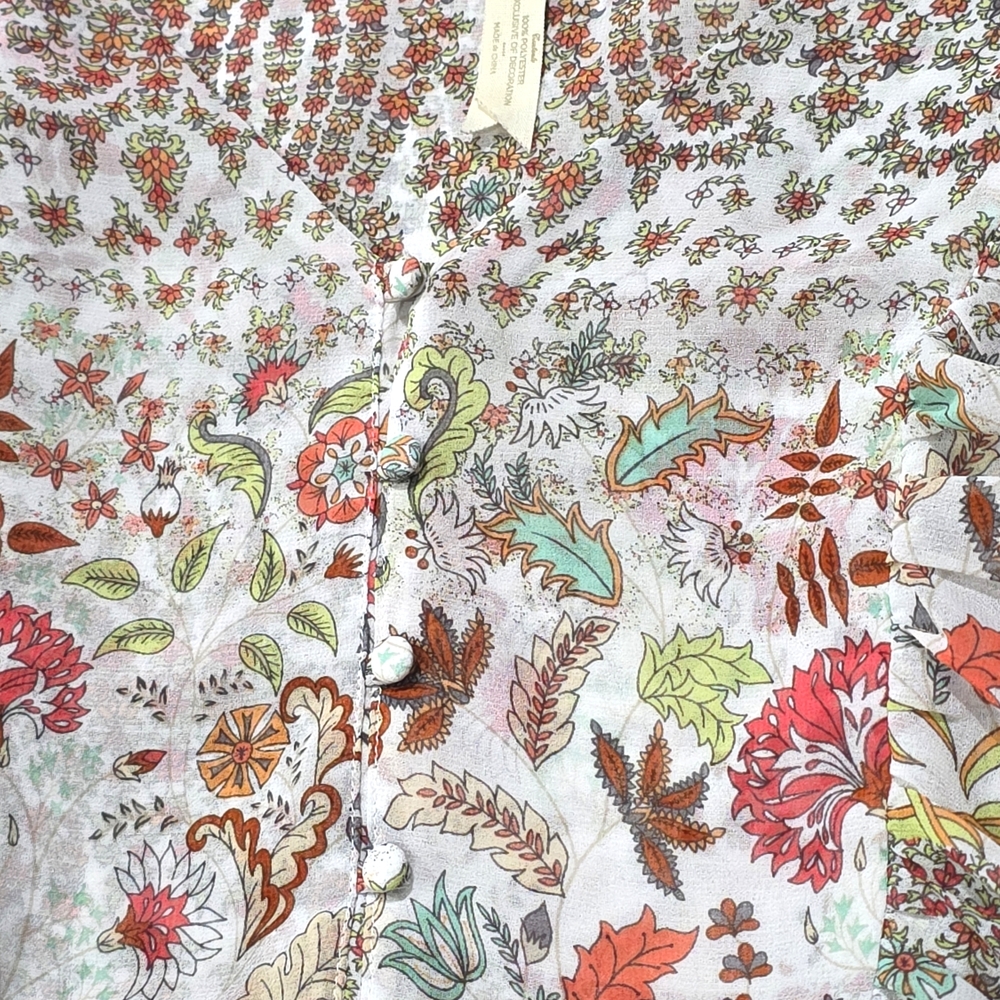 Matilda Jane Colorful Floral Blouse Top Shirt Size Small (S) B87 - Picture 2 of 9